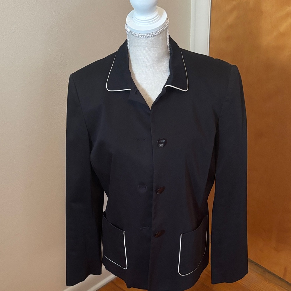 Pendleton Black Blazer with White Trim